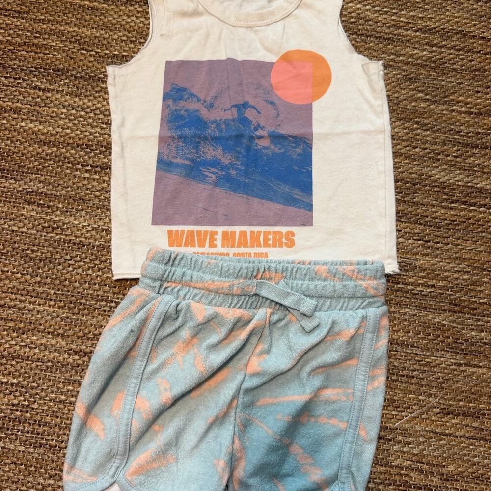 Grayson Mini Baby 12M Wave Makers Costa Rica Shirt Shorts Outfit Set